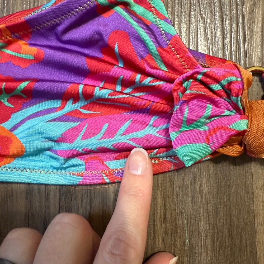 Reina‎ Olga Mixed Print Bikini Top Made in Italy Size 3/US L - Picture 5 of 6